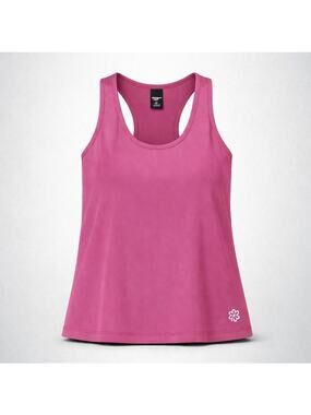 New Womens Easy Ribbed Athletic Tank Top Size Large Red Violet or Mauve In Color